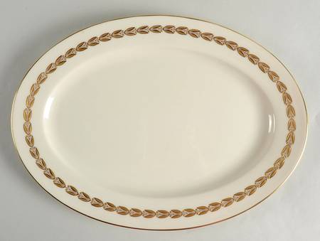 Antoinette Ivory 15" Oval Serving Platter