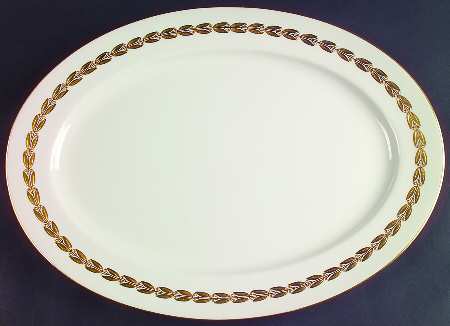 Antoinette Ivory 17" Oval Serving Platter