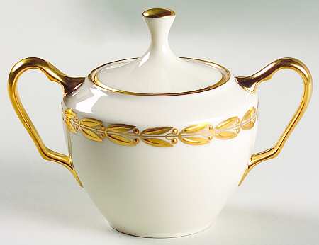 Antoinette Ivory Sugar Bowl & Lid