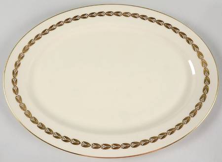 Antoinette Ivory 16" Oval Serving Platter