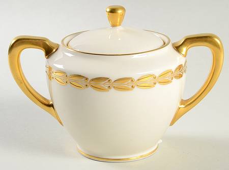 Antoinette Ivory Sugar Bowl & Lid