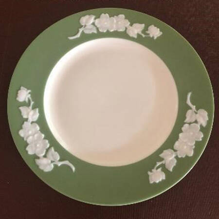 Apple Blossom Green Luncheon Plate