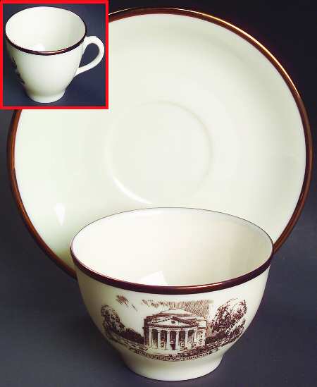 Architect's Tea Service Flat Cup & Saucer Set
