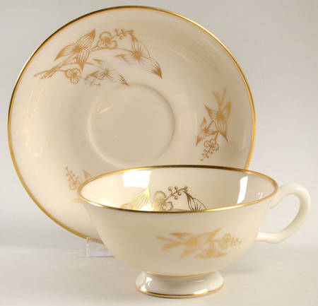 Arrowhead Footed Cup & Saucer Set