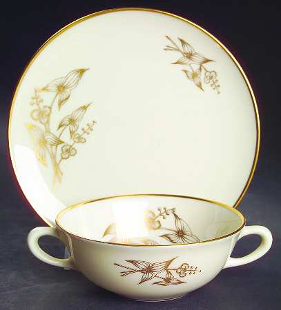 Arrowhead Flat Cream Soup Bowl & Saucer Set