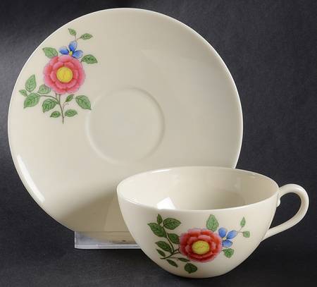 Arden Rose Flat Cup & Saucer Set