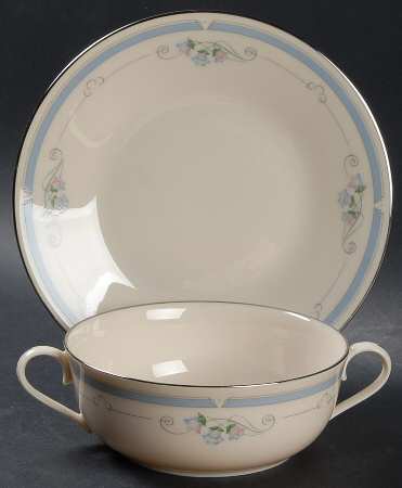Ashton Park Flat Cream Soup Bowl & Saucer Set