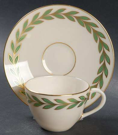 Athenia (Coupe Shape) Flat Demitasse Cup & Saucer Set