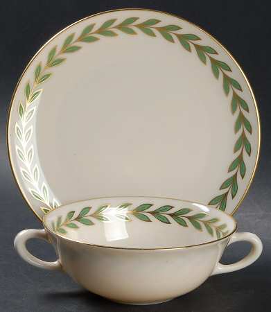Athenia (Coupe Shape) Flat Cream Soup Bowl & Saucer Set