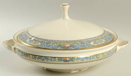 Autumn (Newer, Gold Backstamp) Round Covered Vegetable