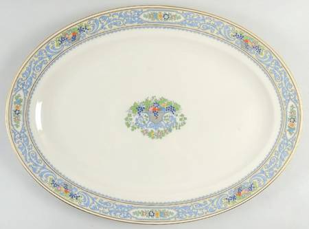 Autumn (Newer, Gold Backstamp) 21" Oval Serving Platter