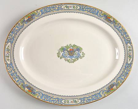 Autumn (Newer, Gold Backstamp) 16" 99 Shape Oval Serving Platter