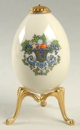 Autumn (Newer, Gold Backstamp) Egg and Stand