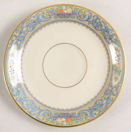 Autumn (Newer, Gold Backstamp) Saucer for Footed Cup