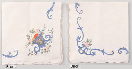 Autumn (Newer, Gold Backstamp) 20" Embroidered Linen Napkin