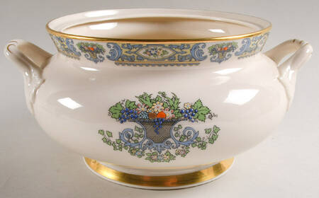 Autumn (Newer, Gold Backstamp) Round Vegetable No Lid