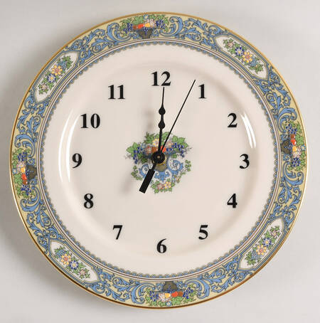 Autumn (Newer, Gold Backstamp) 1-2" depth  Clock Plate HC