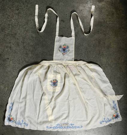 Autumn (Newer, Gold Backstamp) Cloth Kitchen Apron