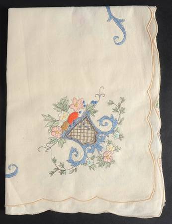 Autumn (Newer, Gold Backstamp) 15" X 70" Cloth Table Runner