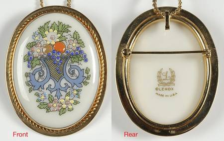 Autumn (Newer, Gold Backstamp) Pendant/Pin W/Chain