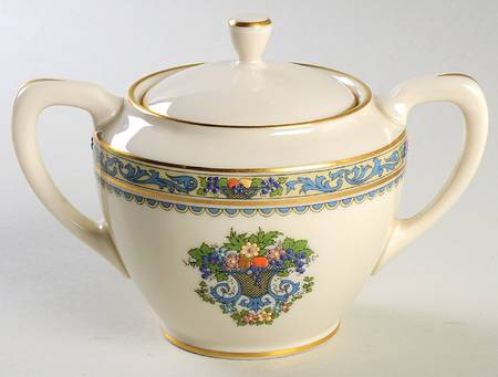 Autumn (Newer, Gold Backstamp) Shape 1962 Sugar Bowl & Lid