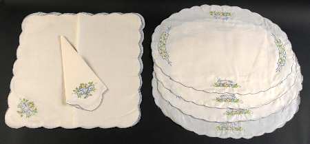 Autumn (Newer, Gold Backstamp) Placemat & Napkin Set - Set of 4