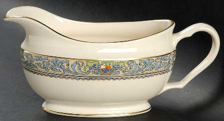 Autumn (Newer, Gold Backstamp) Gravy Boat