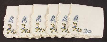 Autumn (Newer, Gold Backstamp) (Set of 6) Linen Cocktail Napkins