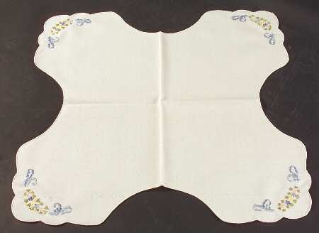 Autumn (Newer, Gold Backstamp) Linen Bread Basket