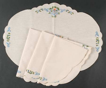 Autumn (Newer, Gold Backstamp) Linen Placemat - Set of 4