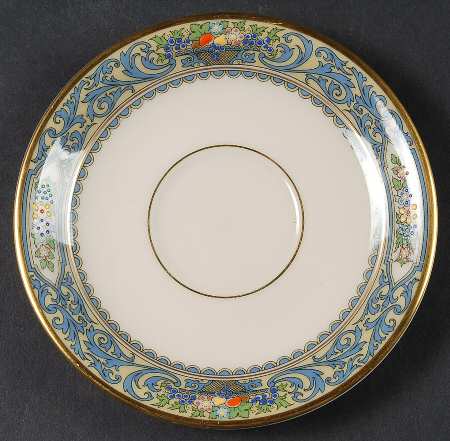 Autumn (Newer, Gold Backstamp) Saucer for Flat Cup