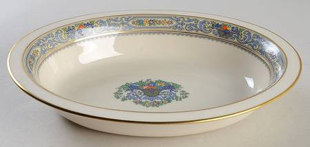 The Autumn (Black Or Green Stamp) 10" Oval Vegetable Bowl