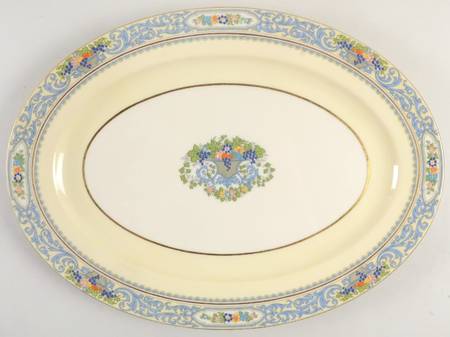 The Autumn (Black Or Green Stamp) 15" Oval Serving Platter
