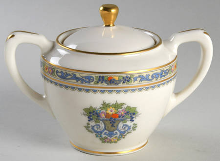 The Autumn (Black Or Green Stamp) Shape 1962 Sugar Bowl & Lid