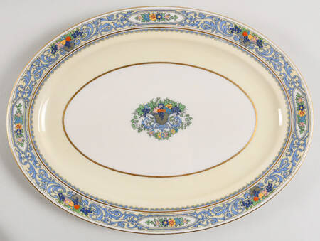 The Autumn (Black Or Green Stamp) 13" Oval Serving Platter