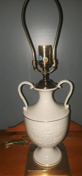 The Autumn (Black Or Green Stamp) 22" Electric Lamp No Shade