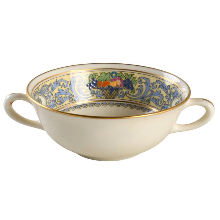 The Autumn (Black Or Green Stamp) Flat Cream Soup Bowl