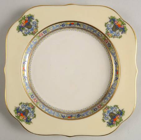 The Autumn (Black Or Green Stamp) Square Salad Plate