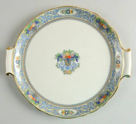 The Autumn (Black Or Green Stamp) Handled Cake Plate