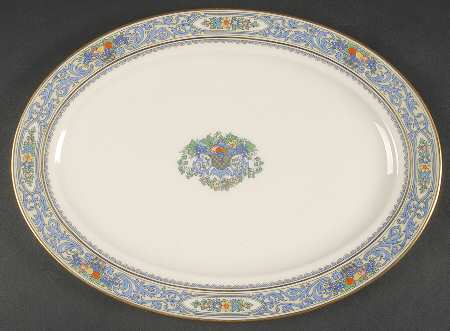 The Autumn (Black Or Green Stamp) 13" Oval Serving Platter