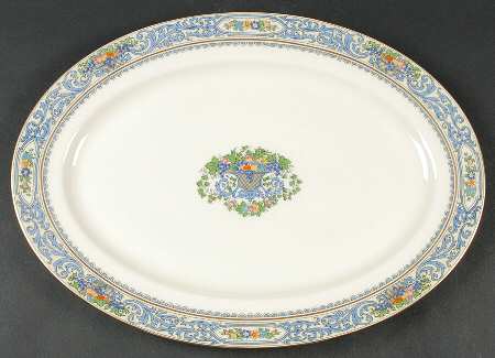 The Autumn (Black Or Green Stamp) 15" Oval Serving Platter