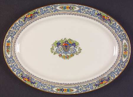 The Autumn (Black Or Green Stamp) 11" Oval Serving Platter