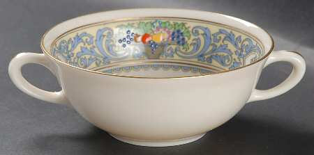 The Autumn (Black Or Green Stamp) Flat Cream Soup Bowl