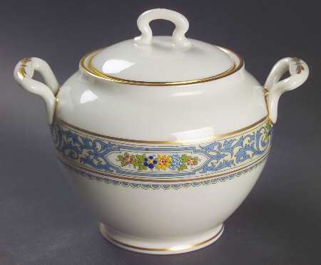 The Autumn (Black Or Green Stamp) Shape 1670 Sugar Bowl & Lid