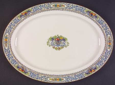 The Autumn (Black Or Green Stamp) 17" Oval Serving Platter