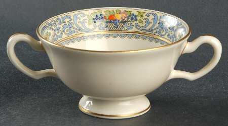 The Autumn (Black Or Green Stamp) Footed Bouillon Cup