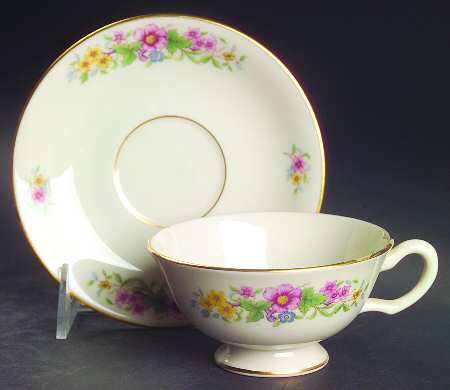 Footed Cup & Saucer Set