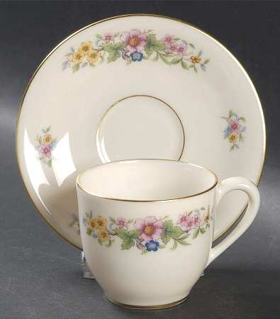 Avon Flat Demitasse Cup & Saucer Set