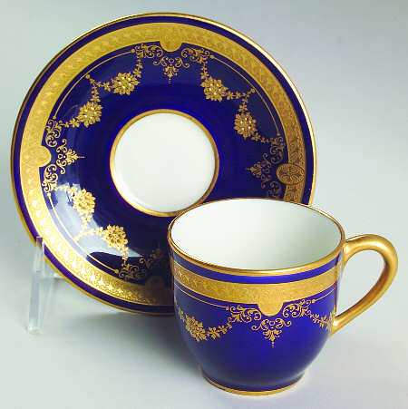 B10 Cobalt Flat Demitasse Cup & Saucer Set