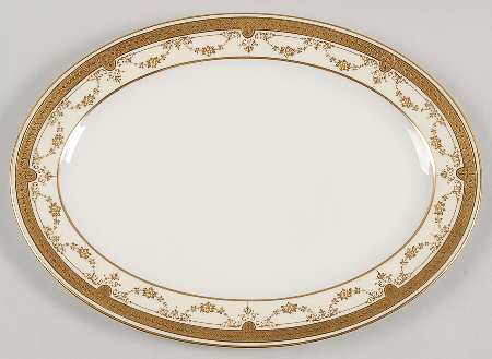 B10I Ivory 13" Oval Serving Platter